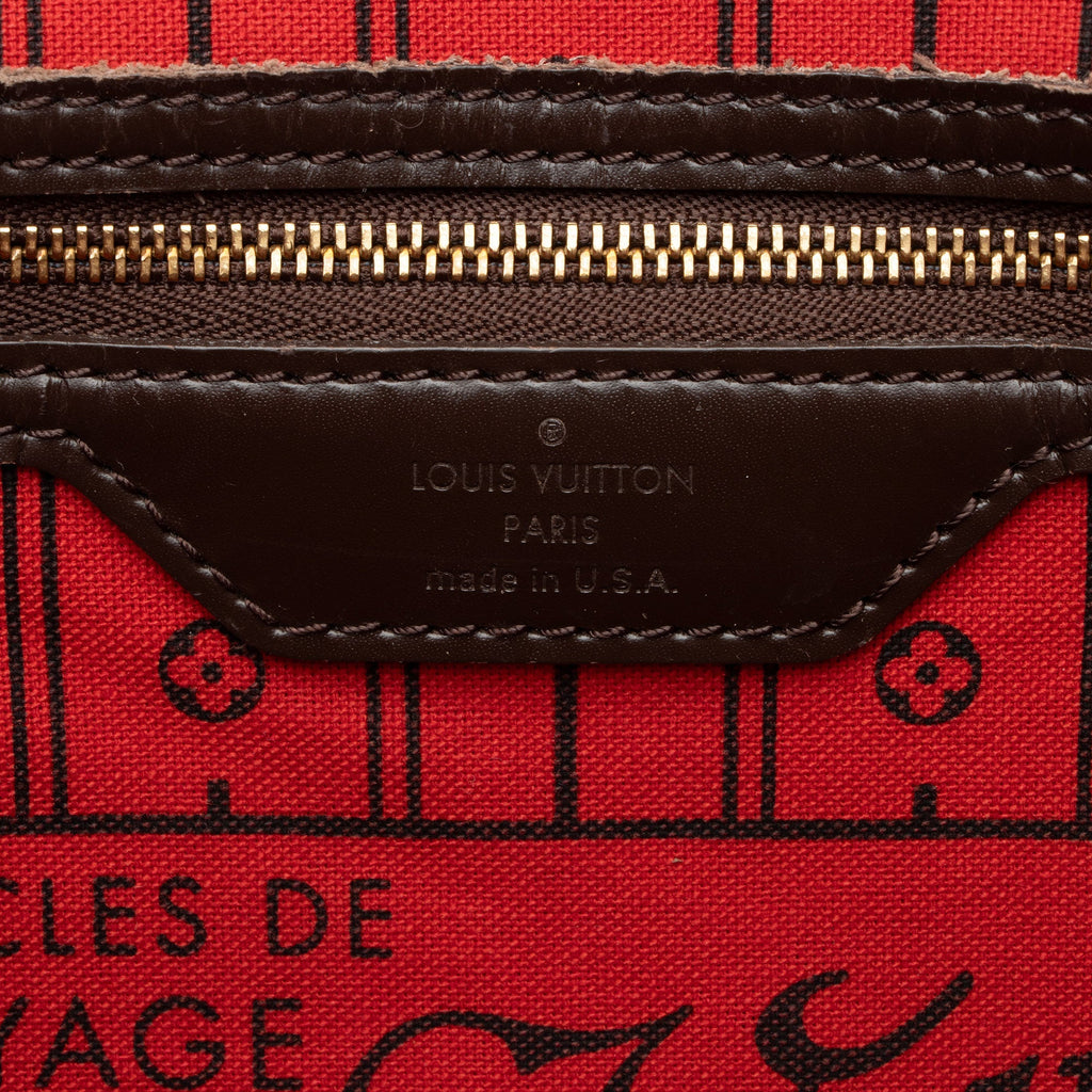 Louis Vuitton Damier Ebene Neverfull MM Tote