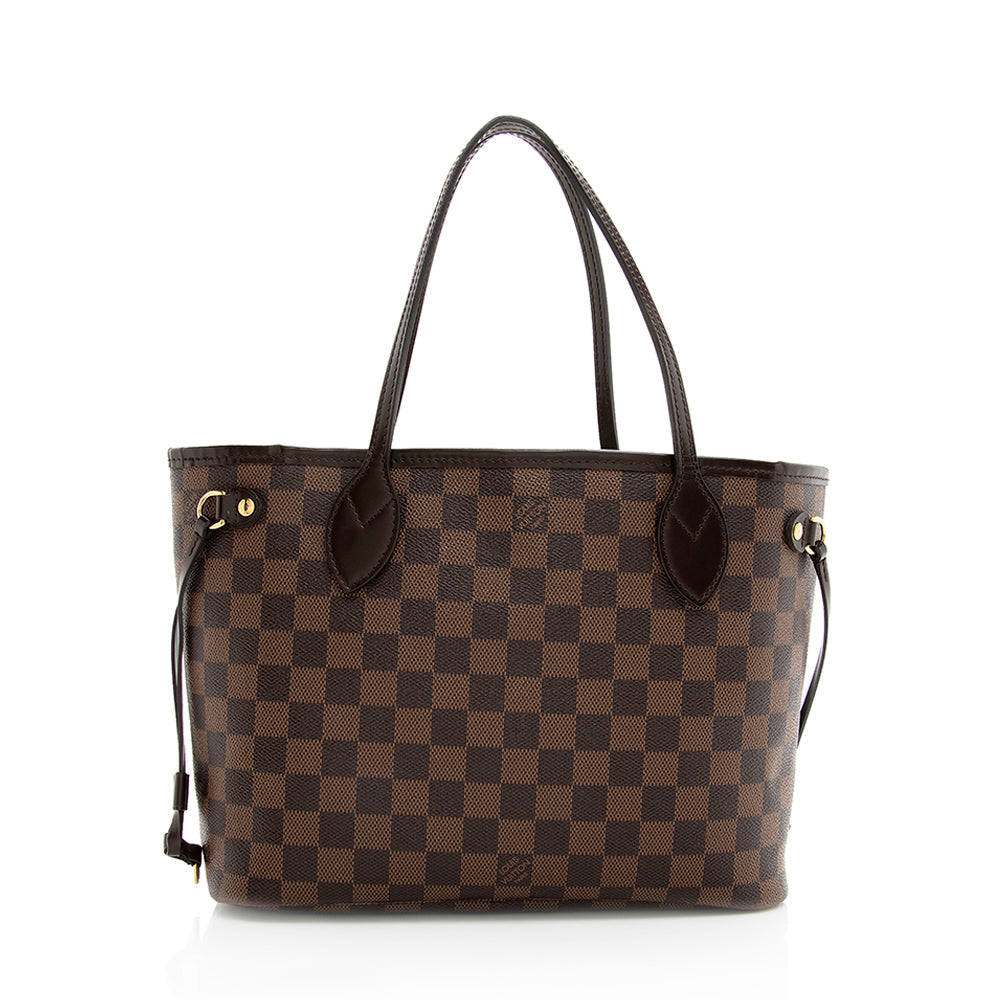 Louis Vuitton Damier Ebene Neverfull PM Tote (SHF-19029)