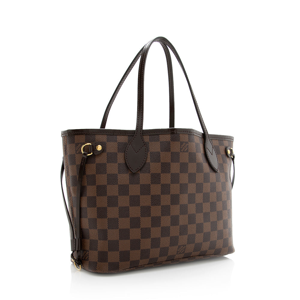 Louis Vuitton Damier Ebene Neverfull PM Tote (SHF-19029)