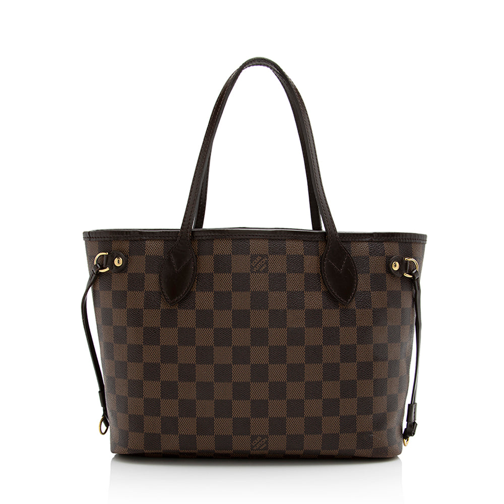 Louis Vuitton Damier Ebene Neverfull PM Tote (SHF-21979)