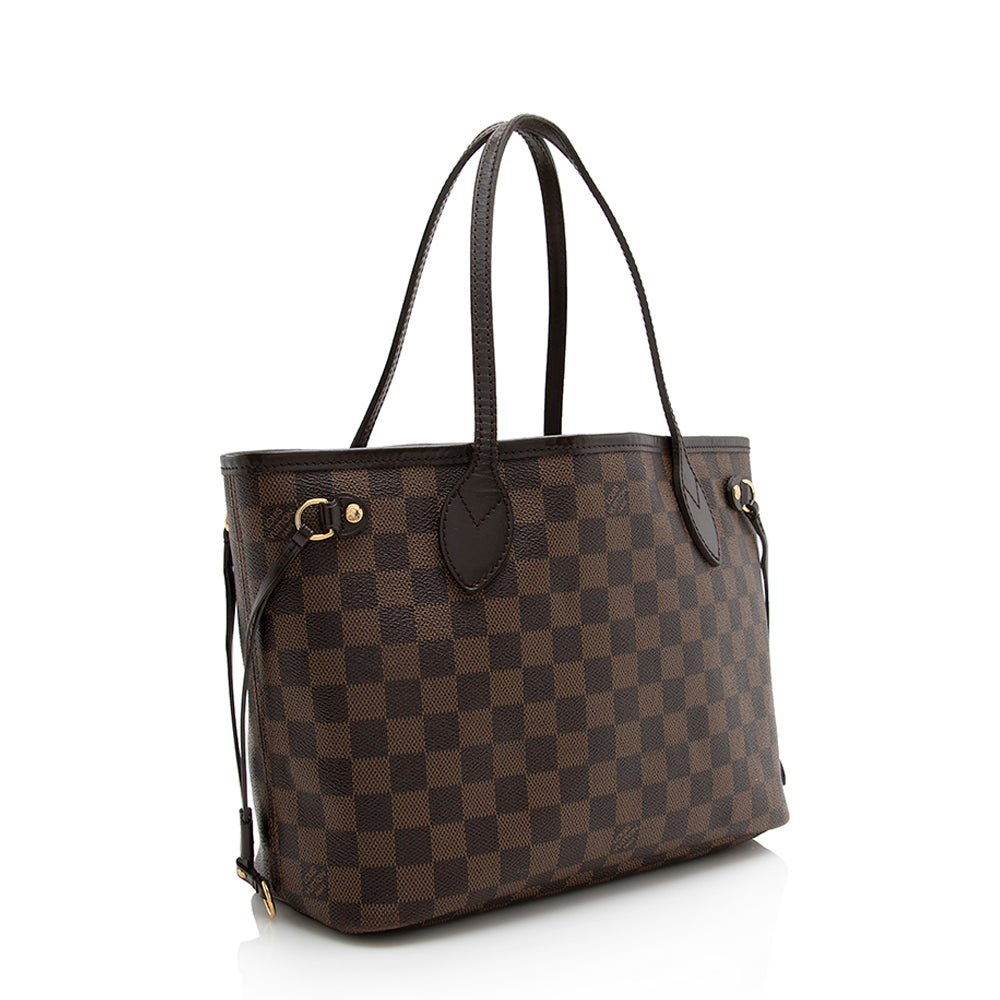 Louis Vuitton Damier Ebene Neverfull PM Tote (SHF-21979)