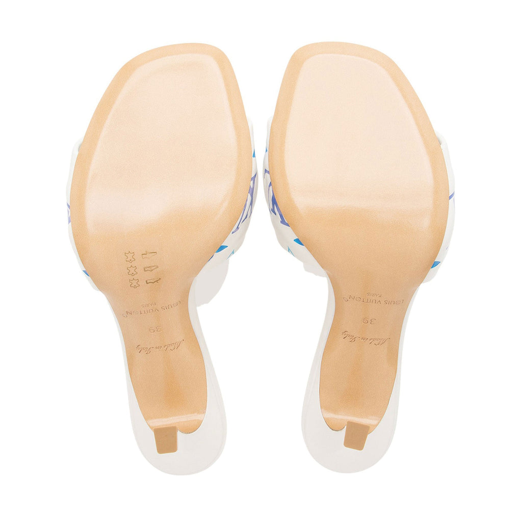 Louis Vuitton Embossed Lambskin Monogram By The Pool Revival Mules - Size 9 / 39