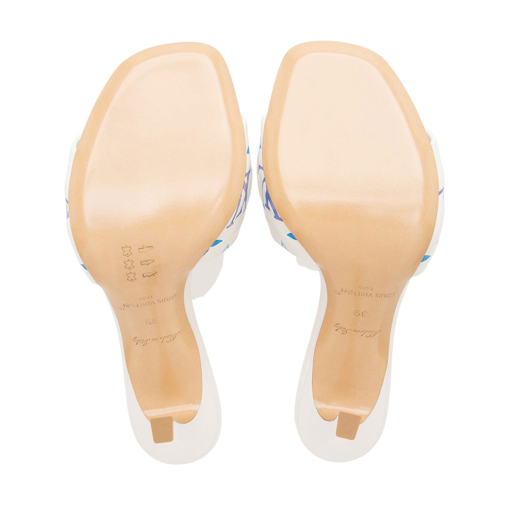 Louis Vuitton Embossed Lambskin Monogram By The Pool Revival Mules - Size 9 / 39