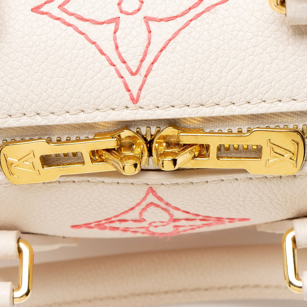 Louis Vuitton Embroidered Monogram Speedy Bandouliere 20 Satchel
