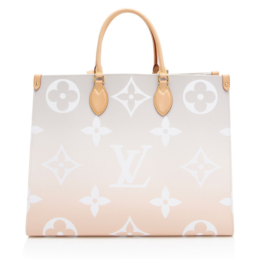Louis Vuitton Giant Monogram Canvas By The Pool Onthego GM Tote (SHF-wxw5Qi)