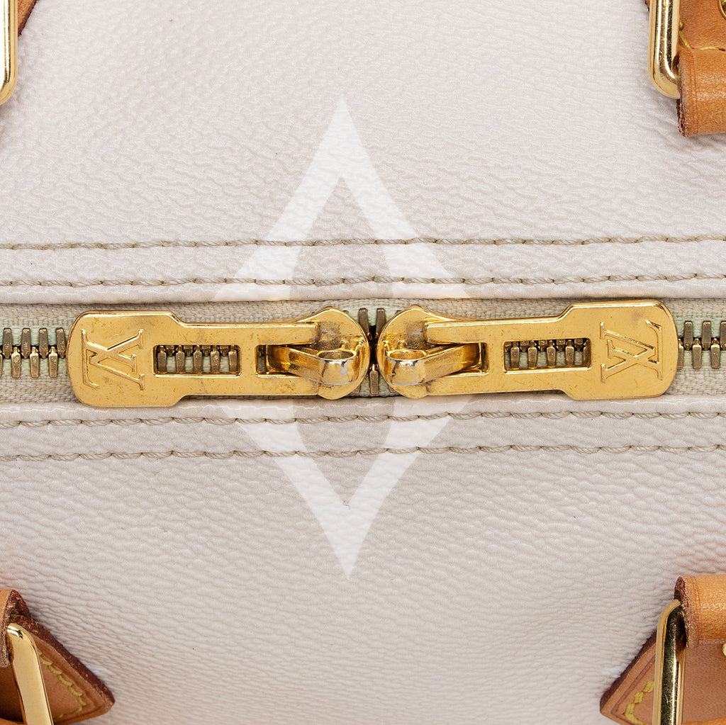Louis Vuitton Giant Monogram Canvas By The Pool Speedy Bandouliere 25 Satchel (SHF-IVfHN0)