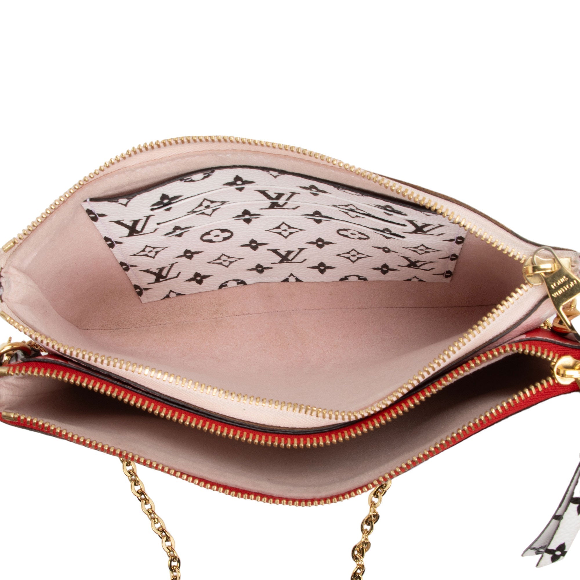 Louis Vuitton Giant Monogram Canvas Double Zip Pochette (SHF-quhlOa)