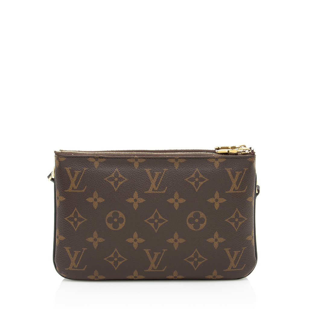 Louis Vuitton Giant Monogram Canvas Double Zip Pochette (SHF-qlqavz)