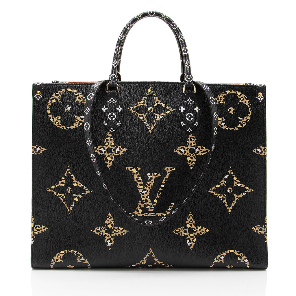 Louis Vuitton Giant Monogram Canvas Jungle Onthego GM Tote (SHF-UZF7TB)