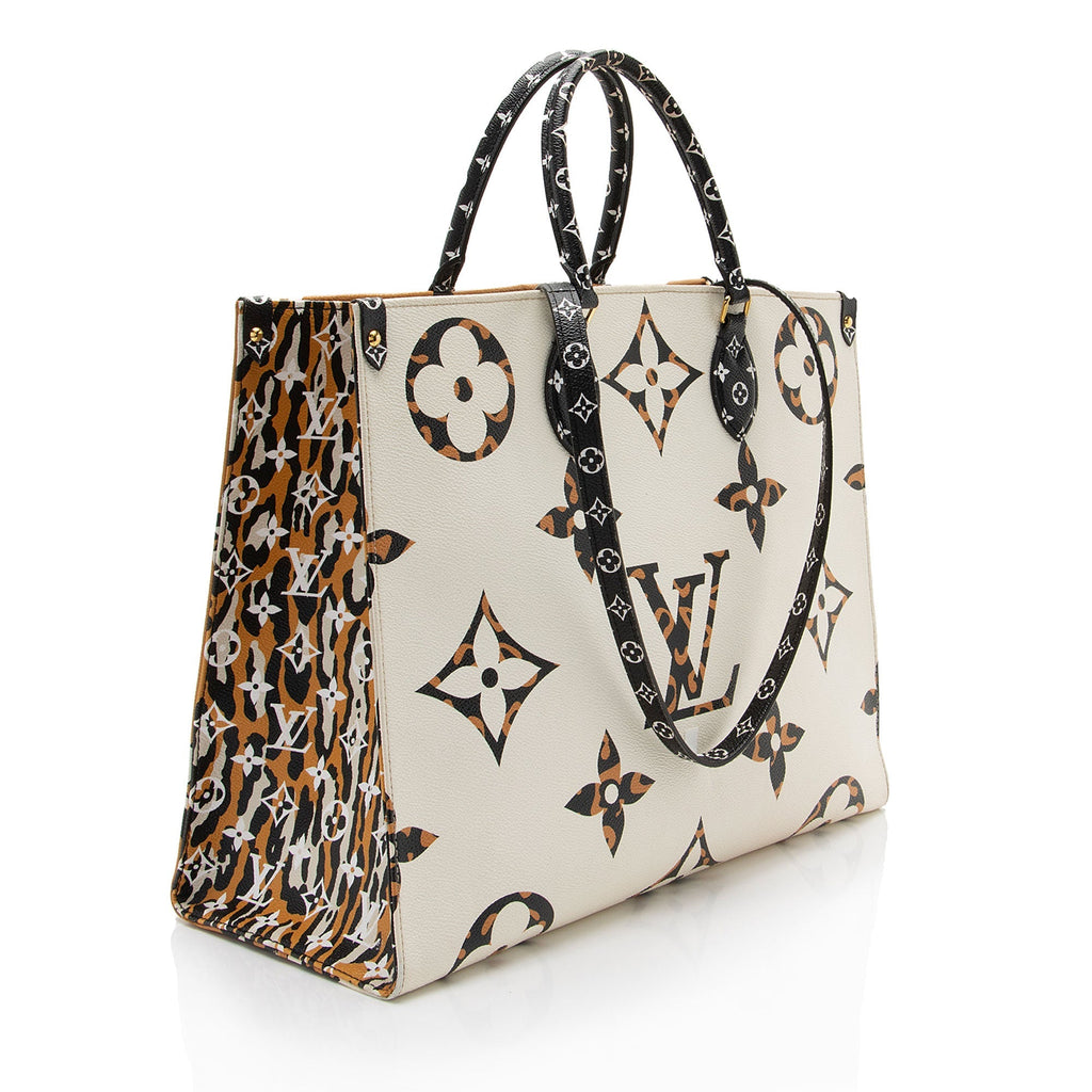 Louis Vuitton Giant Monogram Canvas Jungle Onthego GM Tote (SHF-MrFGqD)