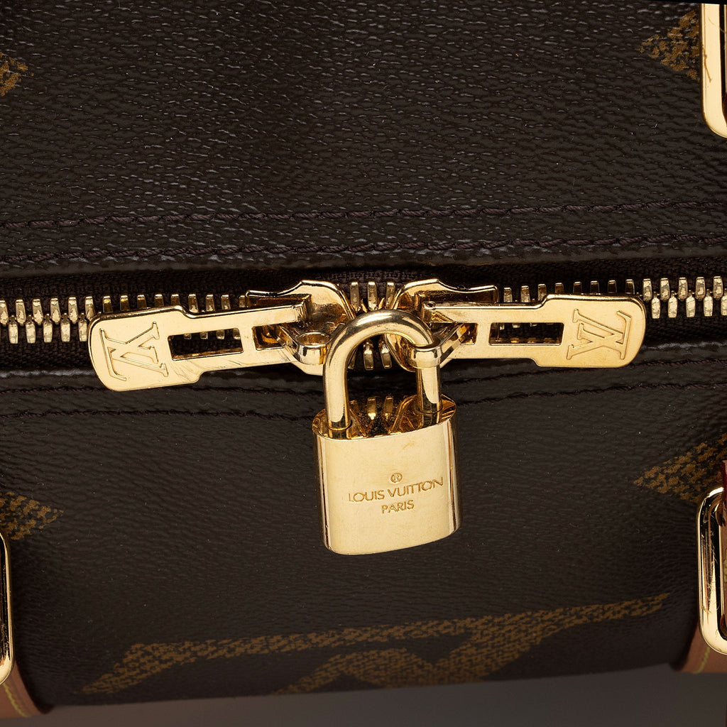 Louis Vuitton Giant Monogram Canvas Keepall Bandouliere 50 Duffle Bag (SHF-z5NZEC)