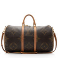 Louis Vuitton Giant Monogram Canvas Keepall Bandouliere 50 Duffle Bag (SHF-z5NZEC)