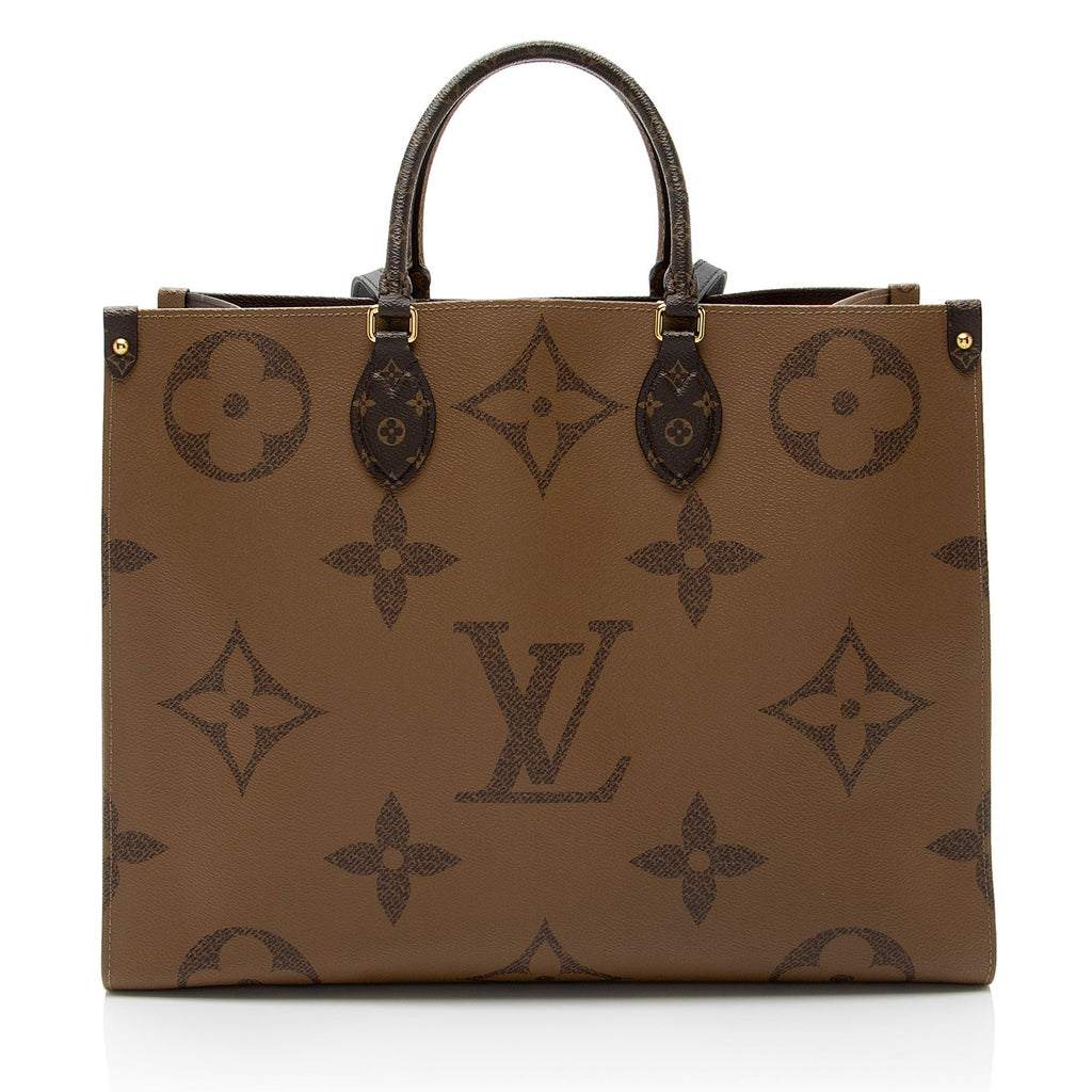 Louis Vuitton Giant Monogram Canvas Onthego GM Tote (SHF-vV9dsf)