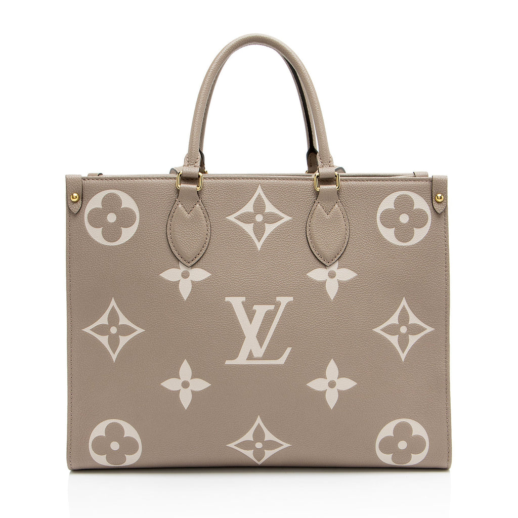 Louis Vuitton Giant Monogram Empreinte Bicolor Bicolor Onthego MM Tote