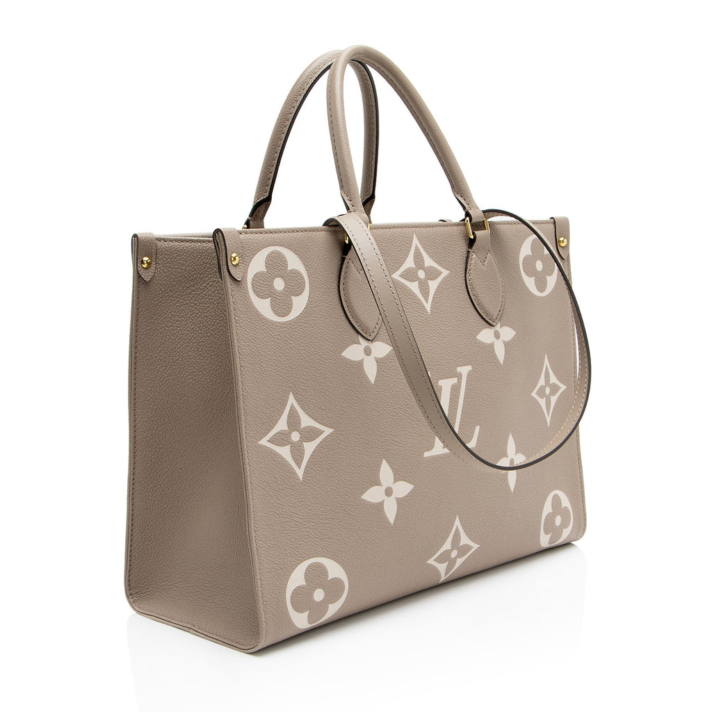 Louis Vuitton Giant Monogram Empreinte Bicolor Bicolor Onthego MM Tote