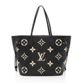 Louis Vuitton Giant Monogram Empreinte Bicolor Neverfull MM Tote