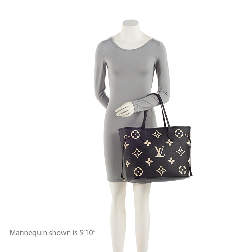 Louis Vuitton Giant Monogram Empreinte Bicolor Neverfull MM Tote