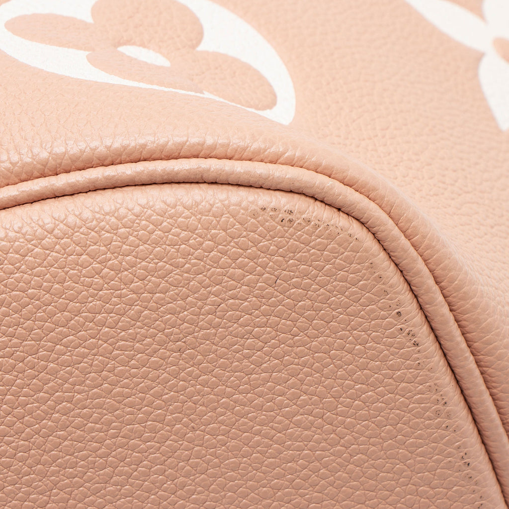 Louis Vuitton Giant Monogram Empreinte Bicolor Neverfull MM Tote