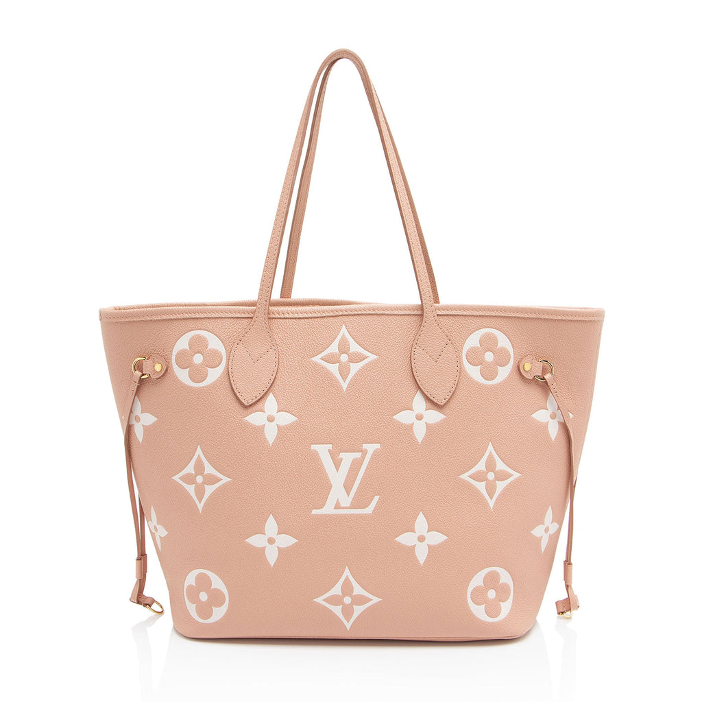 Louis Vuitton Giant Monogram Empreinte Bicolor Neverfull MM Tote
