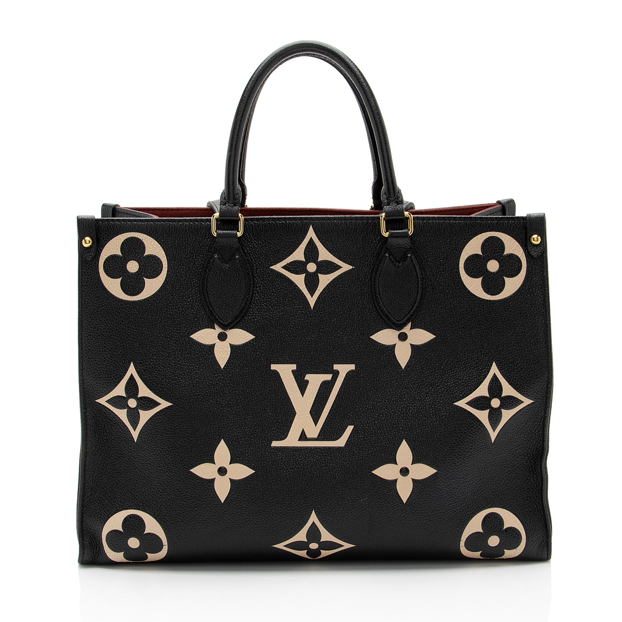 Louis Vuitton Giant Monogram Empreinte Bicolor Bicolor Onthego MM Tote (SHF-kjKSB8)