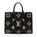 Louis Vuitton Giant Monogram Empreinte Bicolor Bicolor Onthego MM Tote (SHF-kjKSB8)