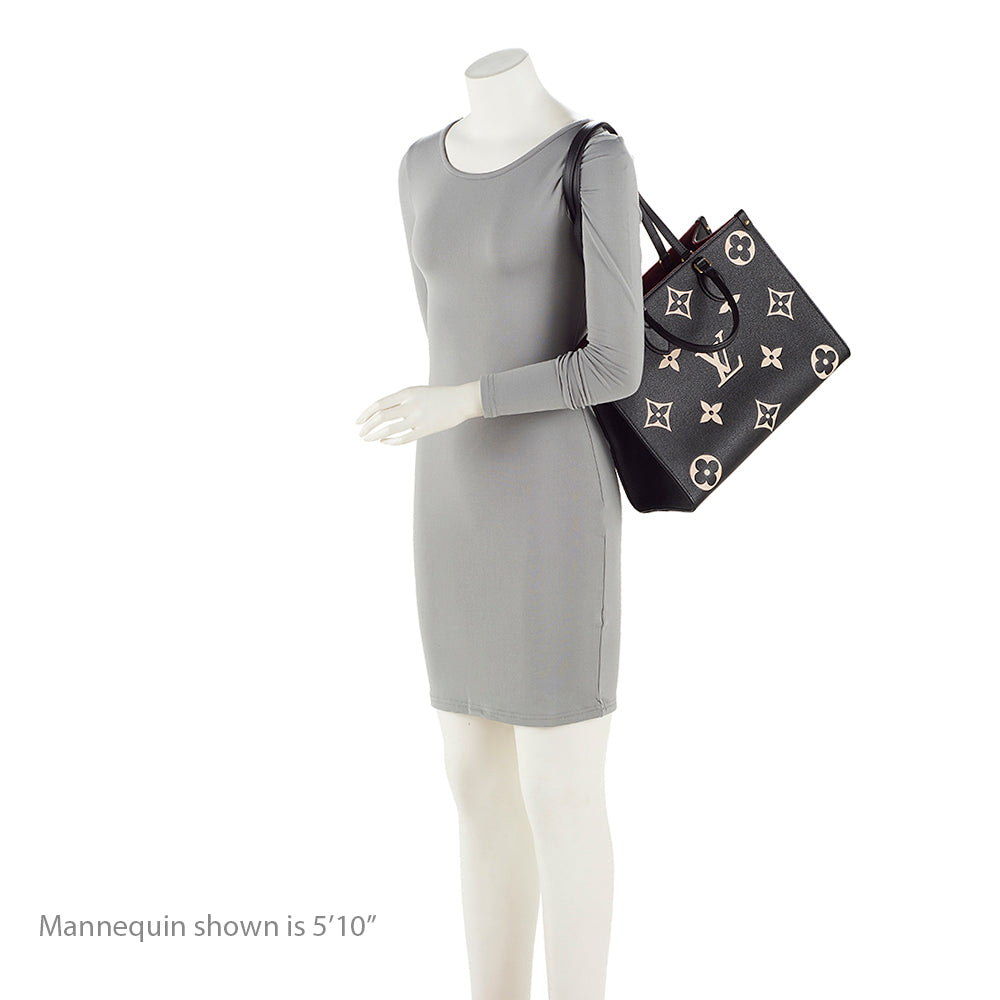 Louis Vuitton Giant Monogram Empreinte Bicolor Bicolor Onthego MM Tote (SHF-kjKSB8)