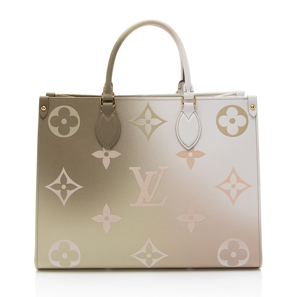 Louis Vuitton Giant Monogram Empreinte Spring In The City Onthego MM Tote (SHF-yqf1dt)