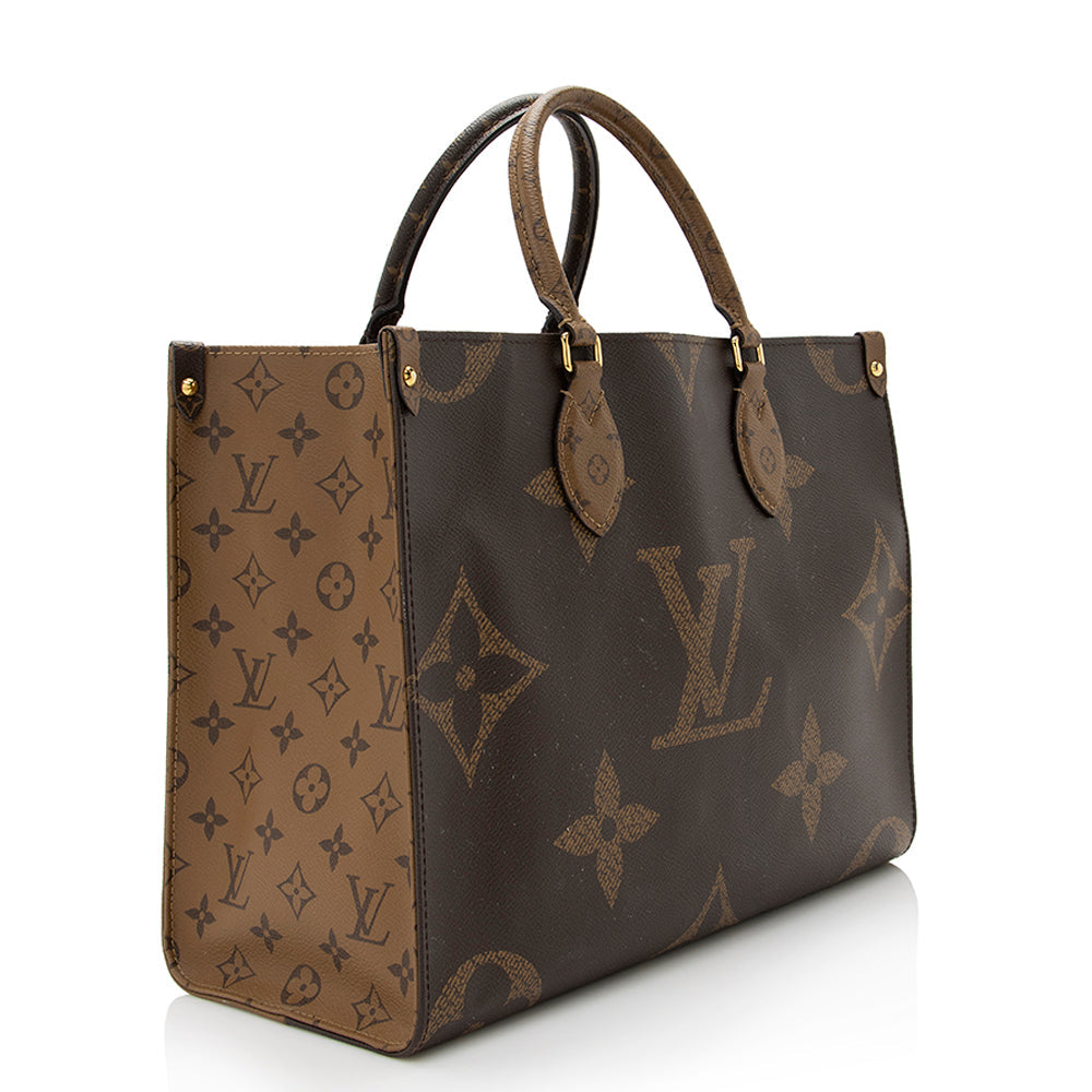 Louis Vuitton Giant Monogram Canvas Onthego MM Tote (SHF-21683)