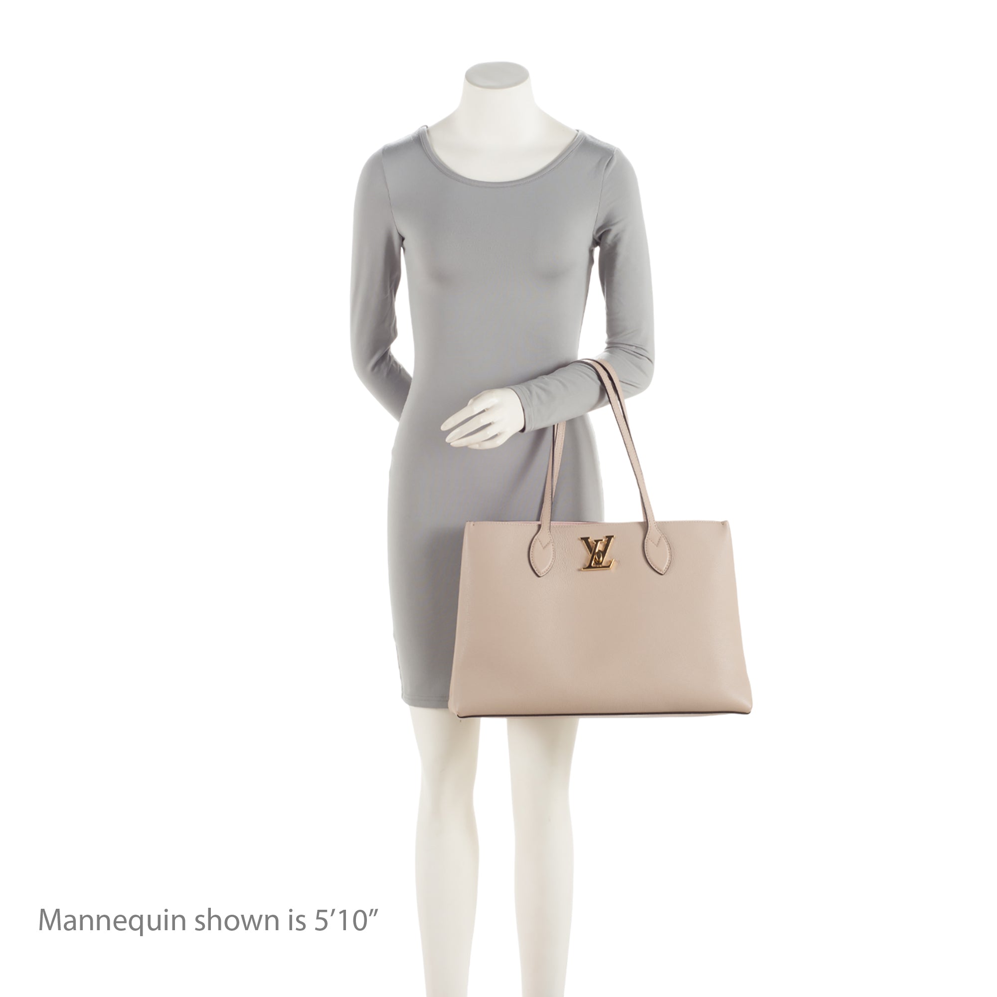 Louis Vuitton Grained Calfskin Lockme Shopper Tote