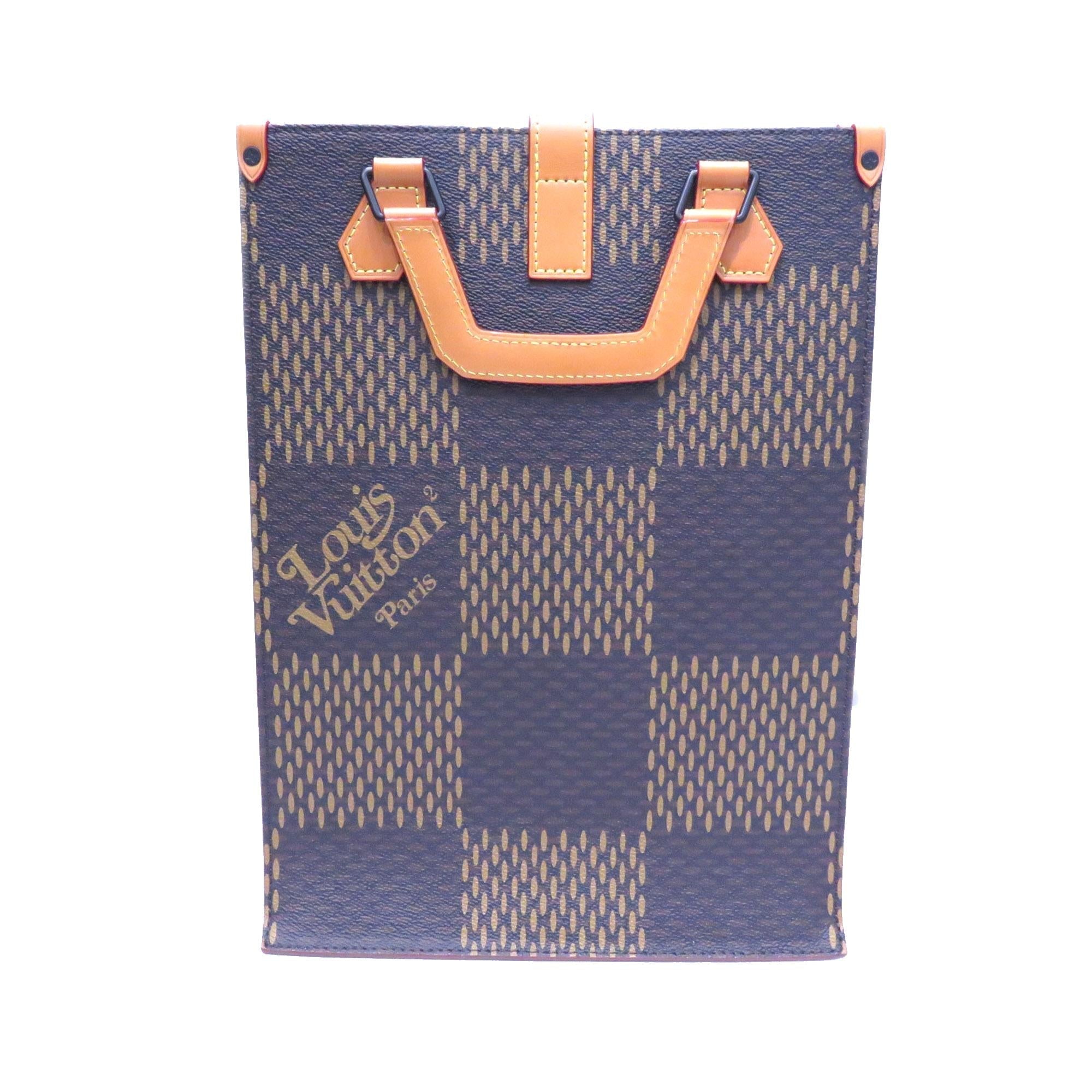 Louis Vuitton LV x Nigo Giant Damier Ebene Monogram Mini Tote (SHG-36730)