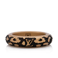 Louis Vuitton Lacquer Wood Leomonogram Bangle Bracelet (SHF-23030)
