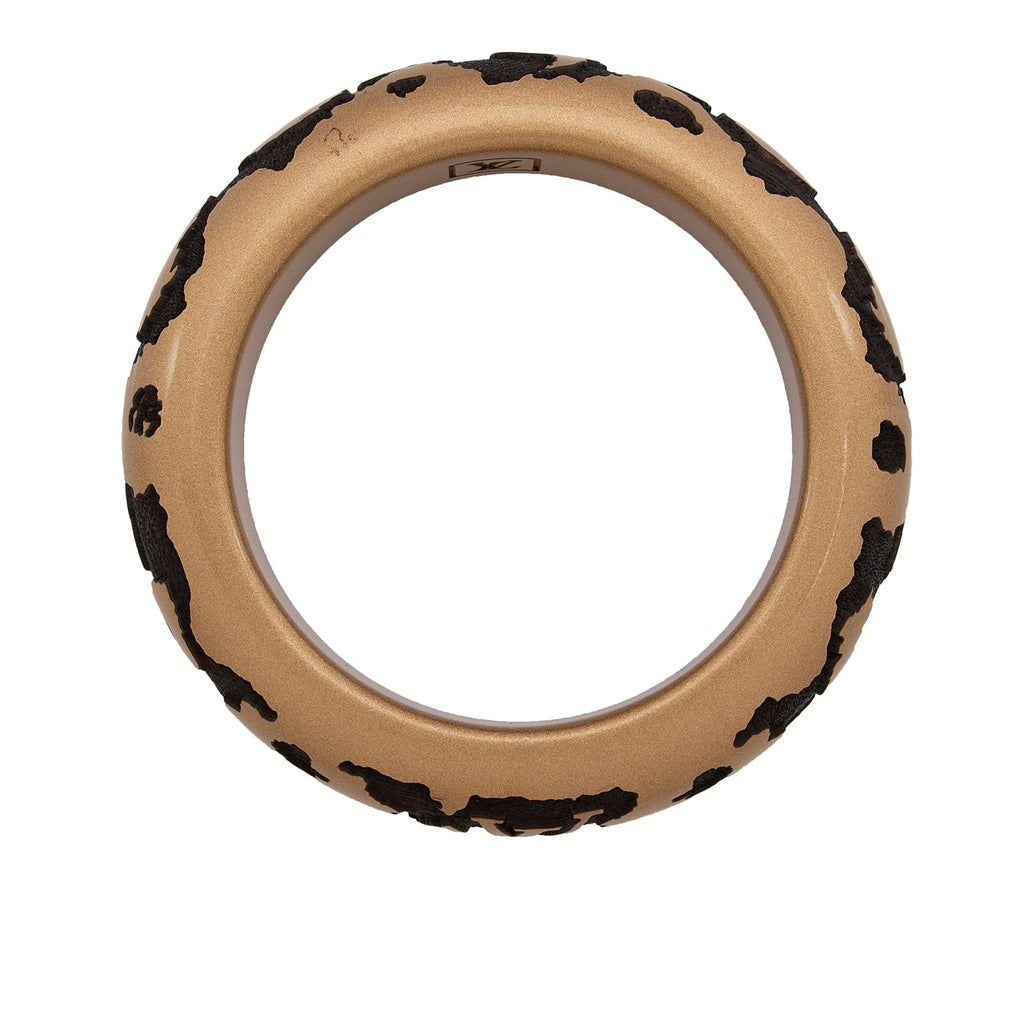 Louis Vuitton Lacquer Wood Leomonogram Bangle Bracelet (SHF-23030)