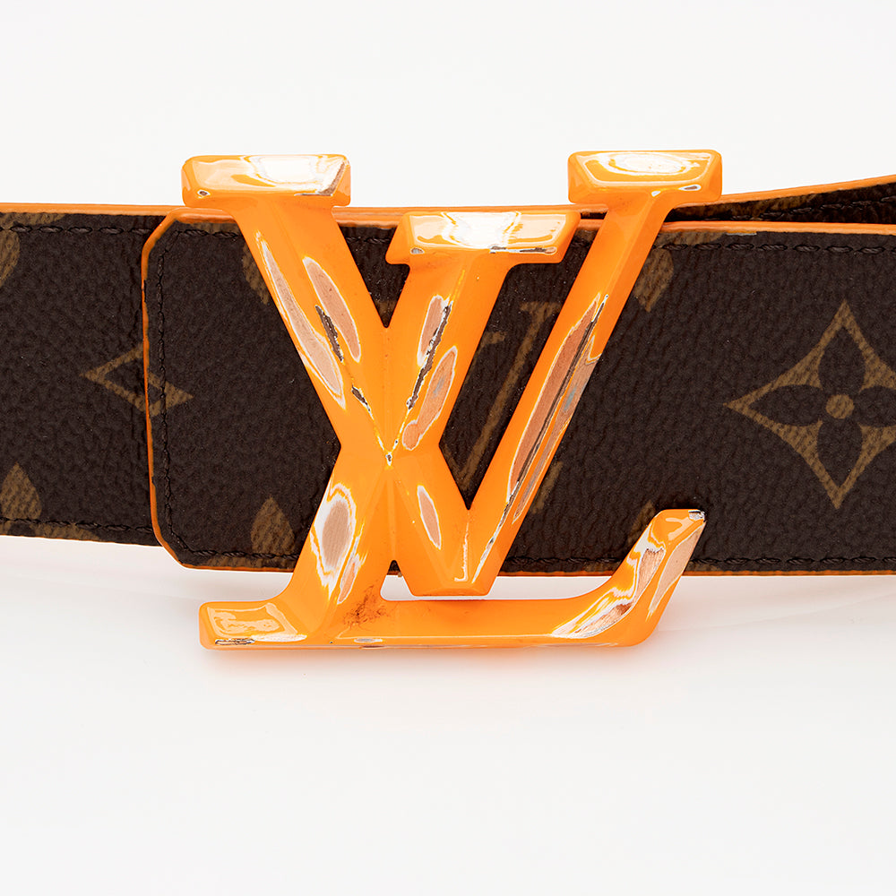 Louis Vuitton Monogram Canvas LV Pyramide Cities Exclusive Reversible Belt - Size 36 / 90 (SHF-20597)