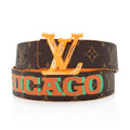 Louis Vuitton Monogram Canvas LV Pyramide Cities Exclusive Reversible Belt - Size 36 / 90 (SHF-20597)
