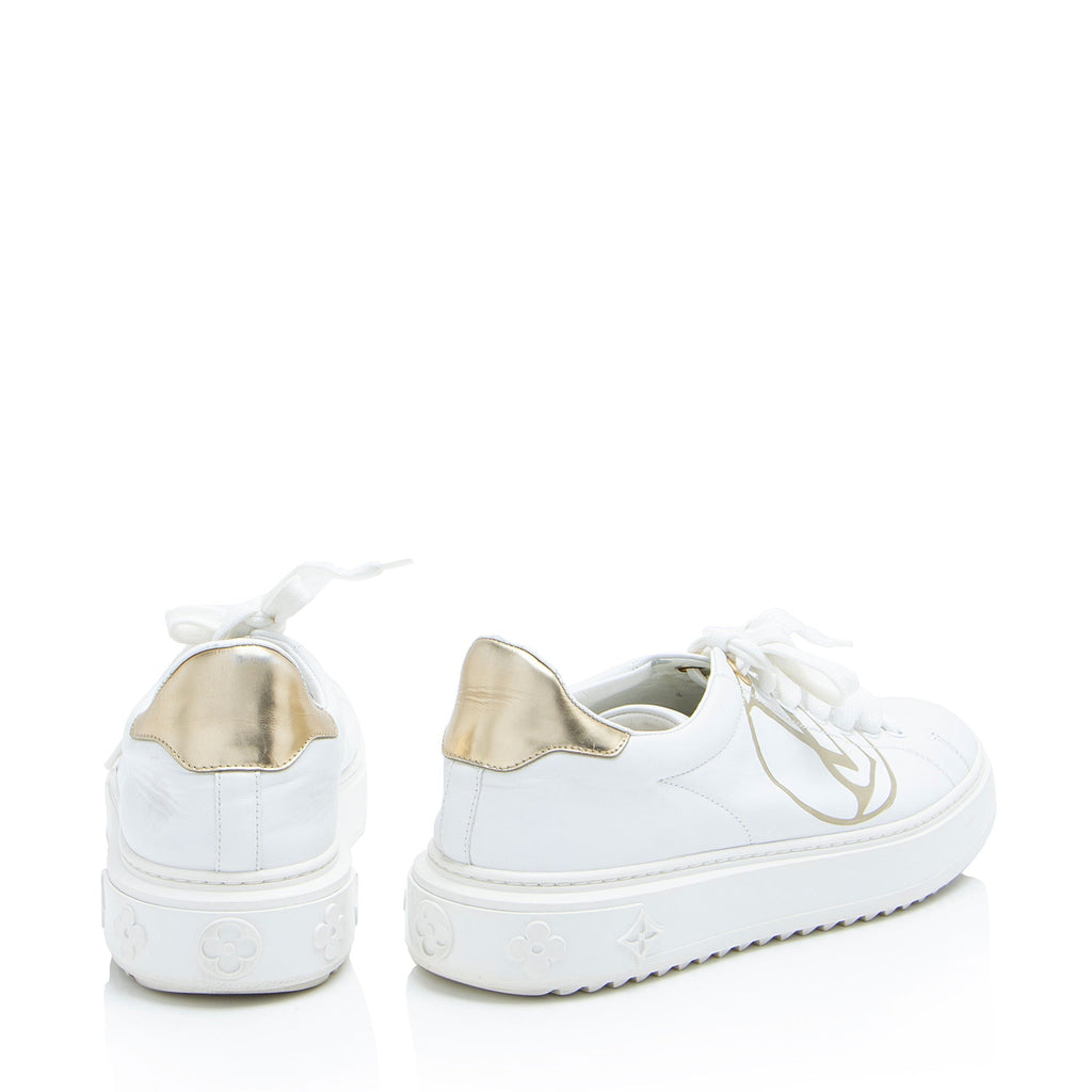 Louis Vuitton Leather Monogram Time Out Sneakers - Size 9.5 / 39.5