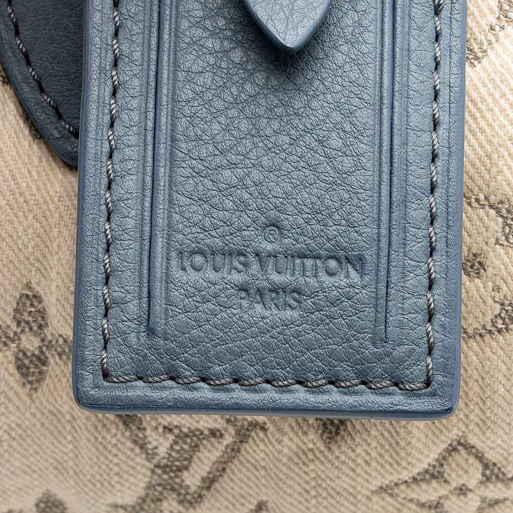 Louis Vuitton Limited Edition Blue Monogram Denim Speedy Round Bag - FINAL SALE (SHF-19800)