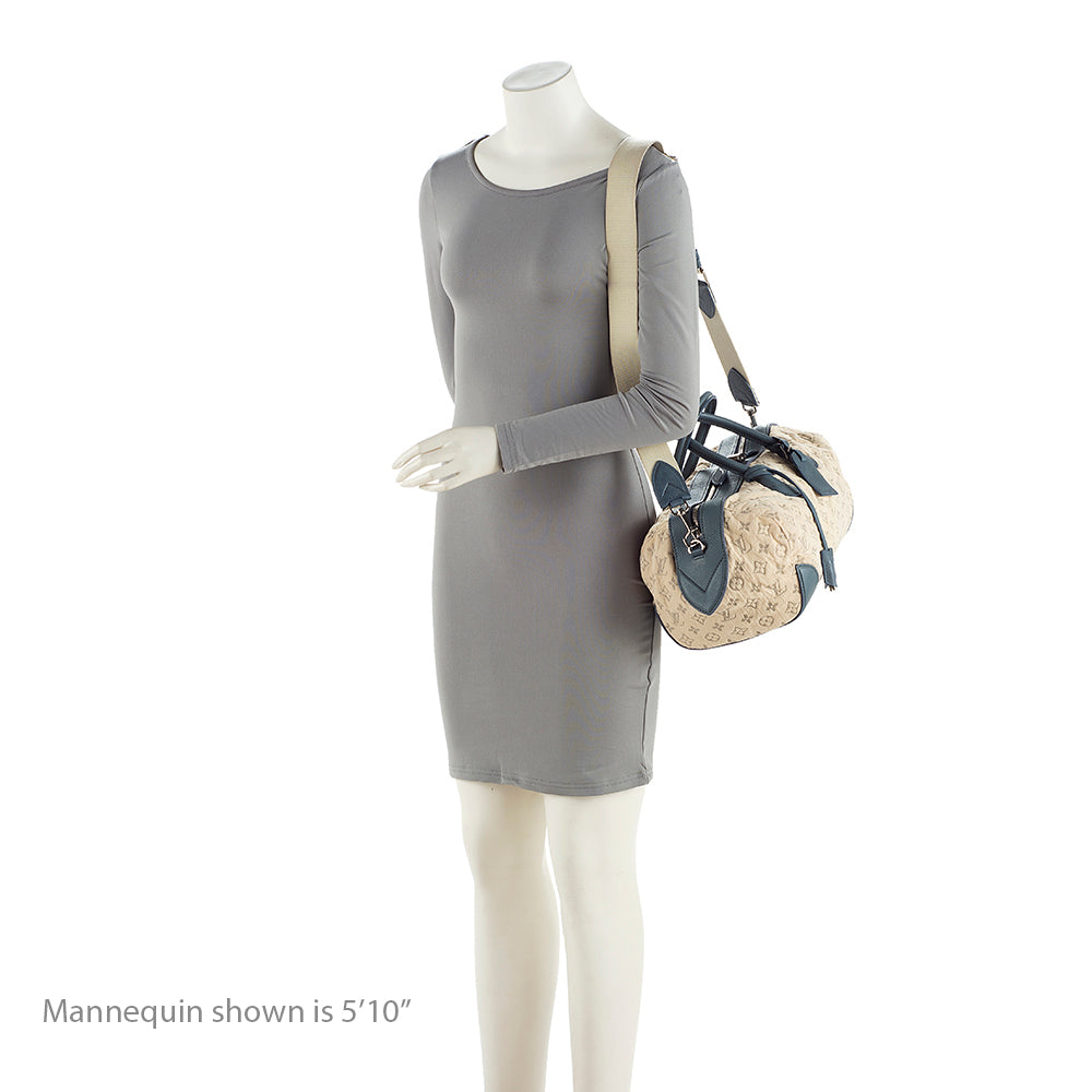 Louis Vuitton Limited Edition Blue Monogram Denim Speedy Round Bag - FINAL SALE (SHF-19800)