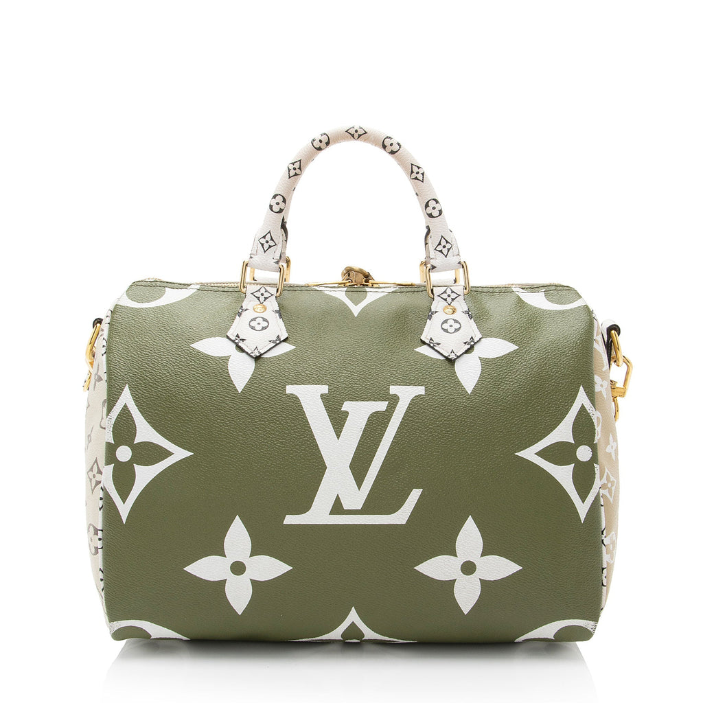 Louis Vuitton Limited Edition Giant Monogram Canvas Speedy Bandouliere 30 Satchel (SHF-fC4pMA)