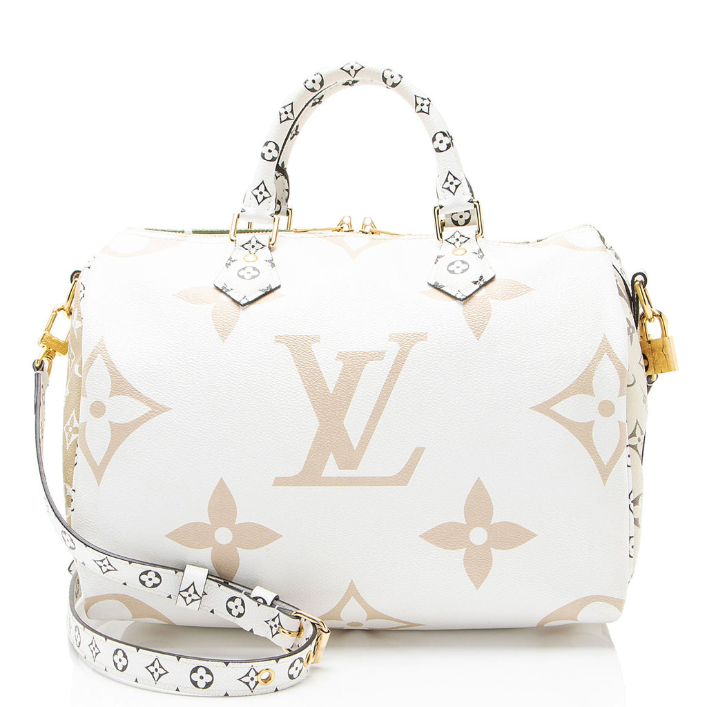 Louis Vuitton Limited Edition Giant Monogram Canvas Speedy Bandouliere 30 Satchel