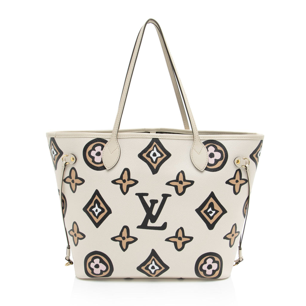Louis Vuitton Limited Edition Giant Monogram Canvas Wild At Heart Neverfull MM Tote