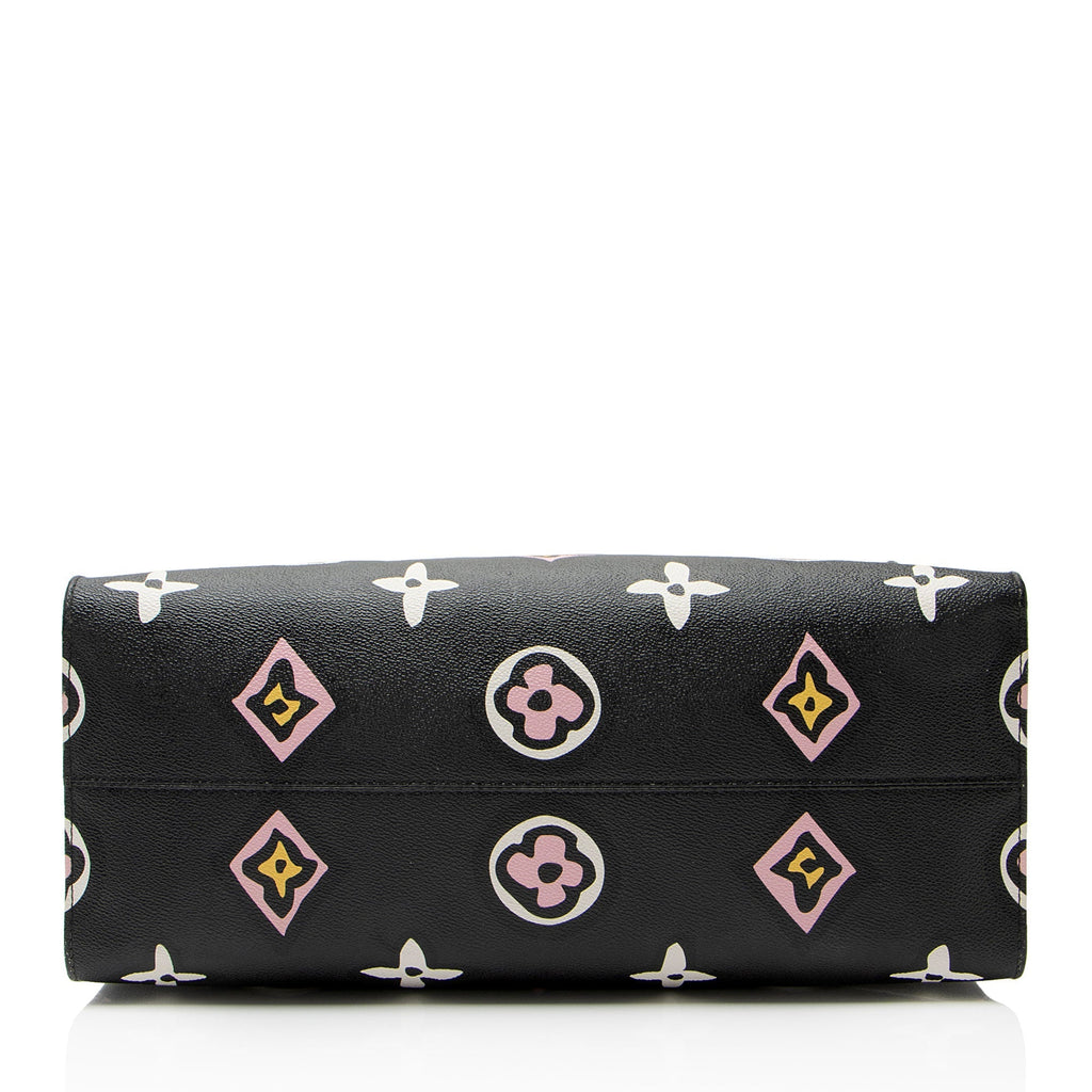 Louis Vuitton Limited Edition Giant Monogram Canvas Wild At Heart Onthego GM Tote
