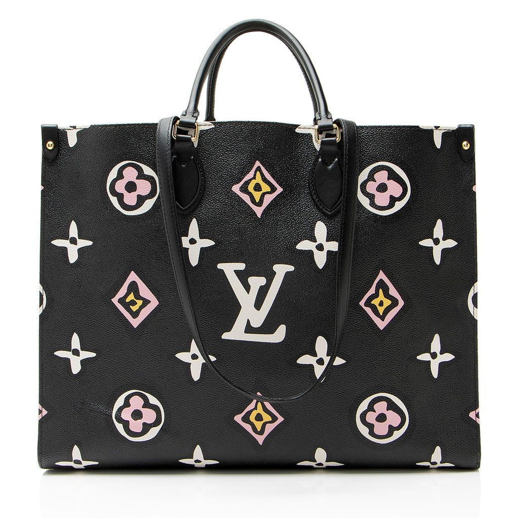 Louis Vuitton Limited Edition Giant Monogram Canvas Wild At Heart Onthego GM Tote