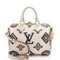 Louis Vuitton Limited Edition Giant Monogram Canvas Wild at Heart Speedy Bandlouliere 25 Satchel (SHF-Gqtbmp)