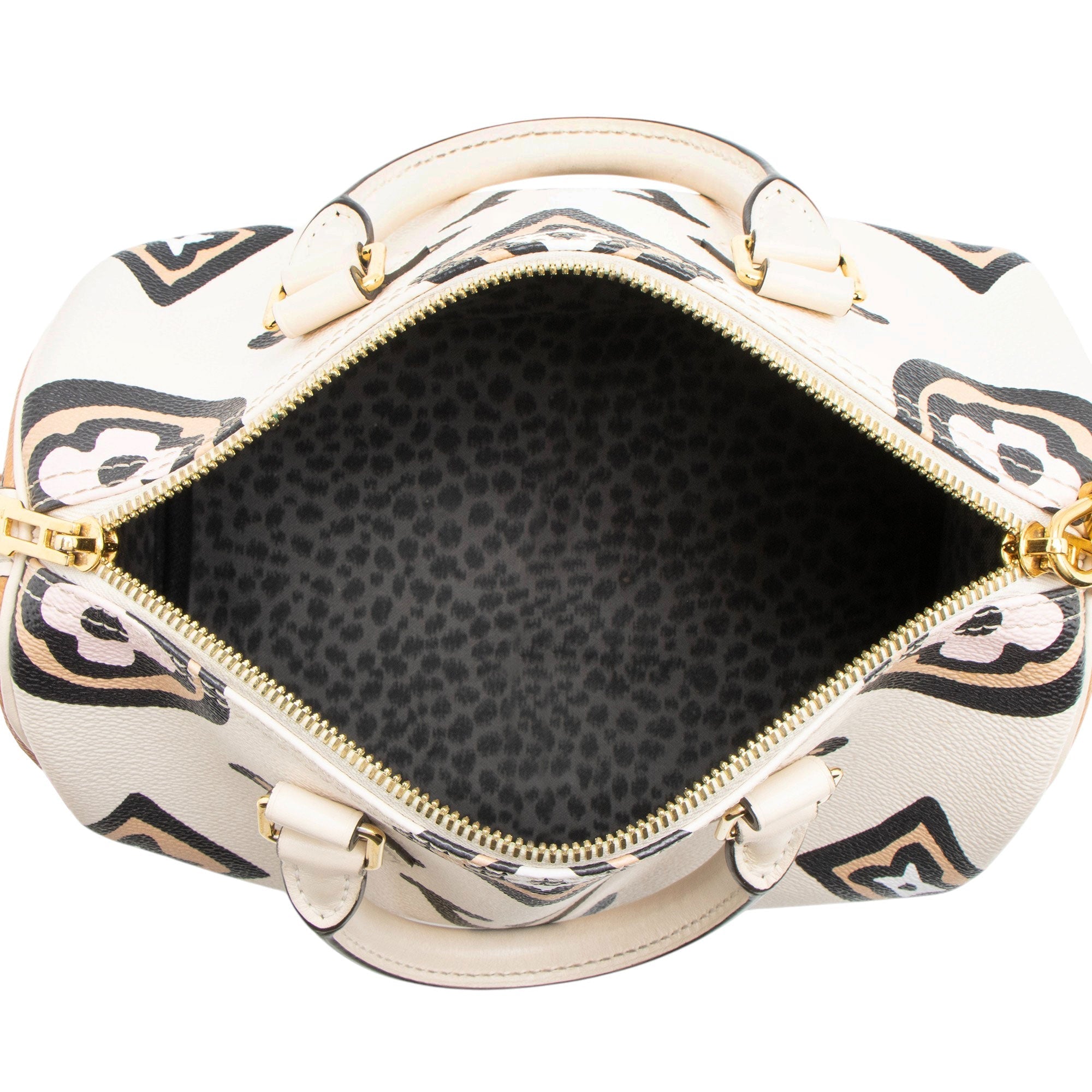 Louis Vuitton Limited Edition Giant Monogram Canvas Wild at Heart Speedy Bandlouliere 25 Satchel (SHF-Gqtbmp)