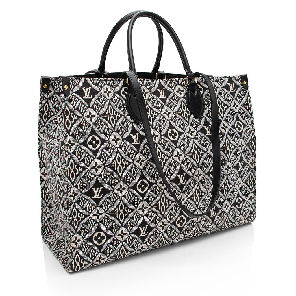 Louis Vuitton Limited Edition Jacquard Since 1854 Onthego GM Tote (SHF-siPMh8)