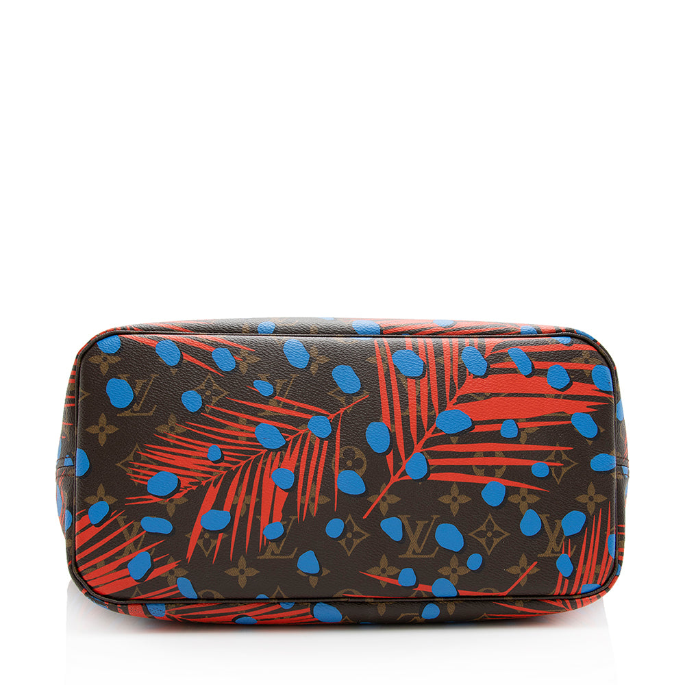Louis Vuitton Limited Edition Jungle Dots Monogram Canvas Neverfull MM Tote (SHF-20094)