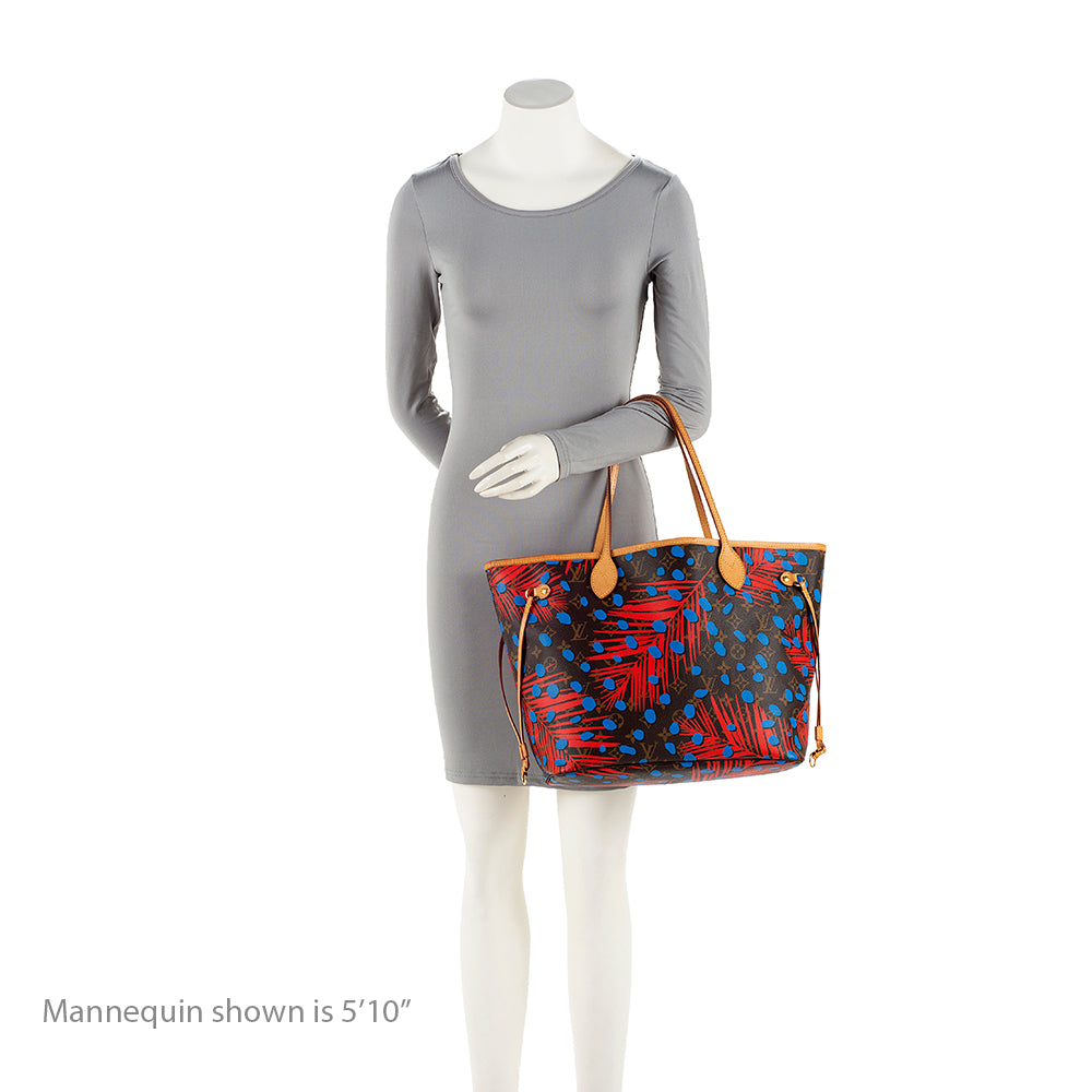 Louis Vuitton Limited Edition Jungle Dots Monogram Canvas Neverfull MM Tote (SHF-20094)