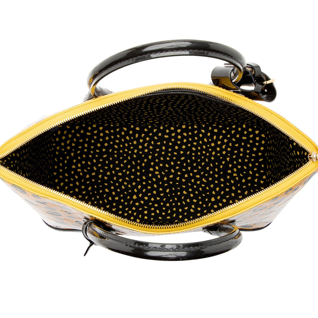 Louis Vuitton x YK Monogram Vernis Infinity Dots Lockit MM Satchel