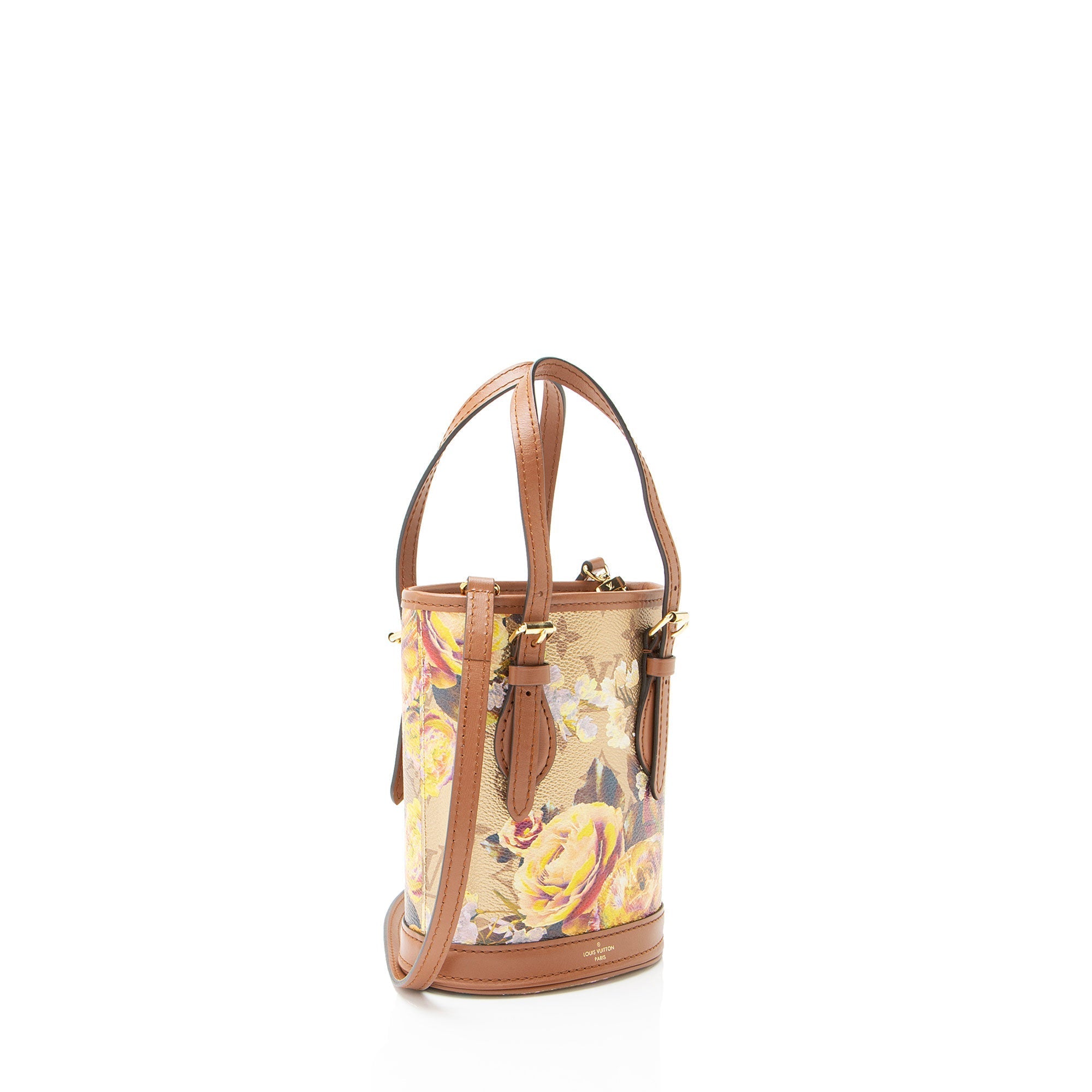 Louis Vuitton Limited Edition Metallic Monogram Canvas Garden Nano Bucket Bag