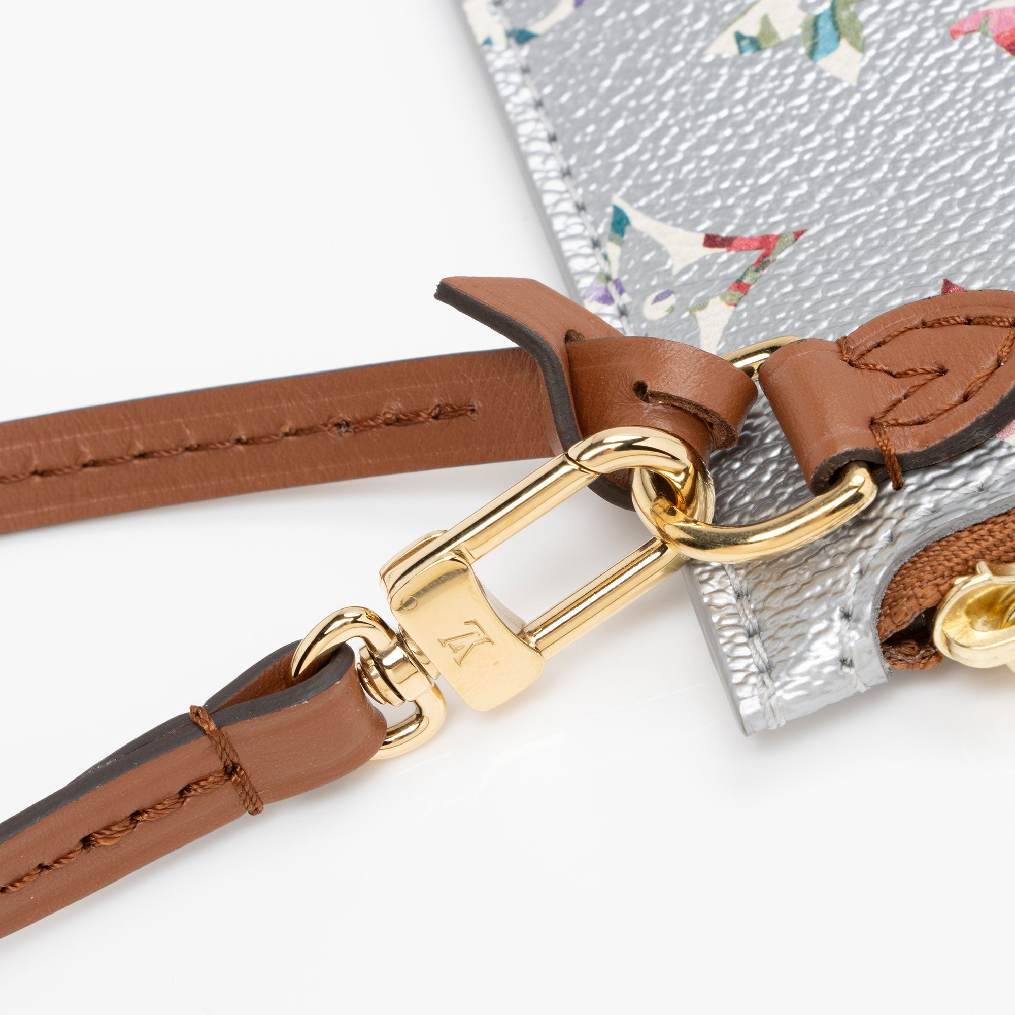 Louis Vuitton Limited Edition Metallic Monogram Canvas Garden Neverfull MM Pochette (SHF-yEBnfJ)